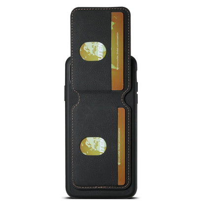 For iPhone X / XS Suteni H02 Litchi Leather Card Wallet Stand Back Phone Case(Black)