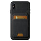 Pour iPhone XS Max Étui de téléphone arrière en cuir Suteni H02 Litchi avec porte-cartes (Noir)