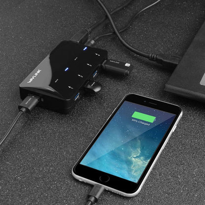 WAVLINK WL-UH3042P1 2.4A Fast Charging Adapter for Keyboard Mouse 4-Port USB3.0 HUB(AU Plug)