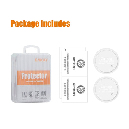 Pour OnePlus 12 2pcs ENKAY Hat-Prince Film en verre trempé 9H pour objectif de caméra arrière