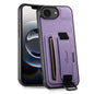 For iPhone 17e / 16e Suteni H13 Litchi Leather Wrist Strap Wallet Back Phone Case(Purple)