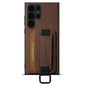 For Samsung Galaxy S22 Ultra 5G Suteni H13 Litchi Leather Wrist Strap Wallet Back Phone Case(Brown)