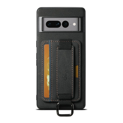 For Google Pixel 8a Suteni H13 Litchi Leather Wrist Strap Wallet Back Phone Case(Black)