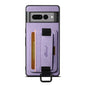 For Google Pixel 8a Suteni H13 Litchi Leather Wrist Strap Wallet Back Phone Case(Purple)
