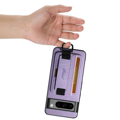 For Google Pixel 9 Pro XL Suteni H13 Litchi Leather Wrist Strap Wallet Back Phone Case(Purple)
