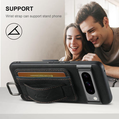 For Google Pixel 10 Suteni H13 Litchi Leather Wrist Strap Wallet Back Phone Case(Black)