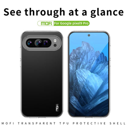 Pour Google Pixel 9 Pro MOFI Ming Series Coque de téléphone ultra-fine en TPU (Transparent)