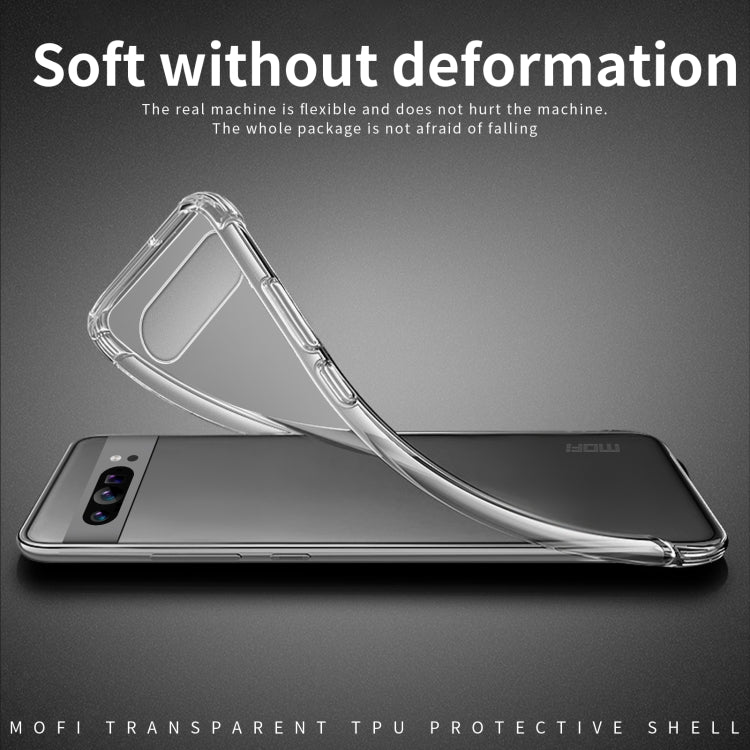 Pour Google Pixel 9 Pro MOFI Ming Series Coque de téléphone ultra-fine en TPU (Transparent)