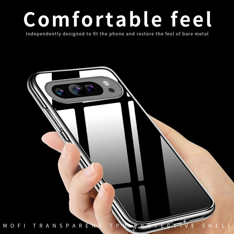 Pour Google Pixel 9 Pro MOFI Ming Series Coque de téléphone ultra-fine en TPU (Transparent)