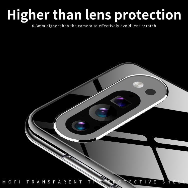 Pour Google Pixel 9 Pro MOFI Ming Series Coque de téléphone ultra-fine en TPU (Transparent)