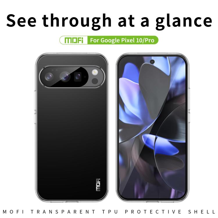 For Google Pixel 10 / 10 Pro MOFI Ming Series Ultra-thin TPU Phone Case(Transparent)