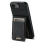 For iPhone 17e / 16e Suteni H03 Litchi Leather Card Bag Stand Back Phone Case(Black)