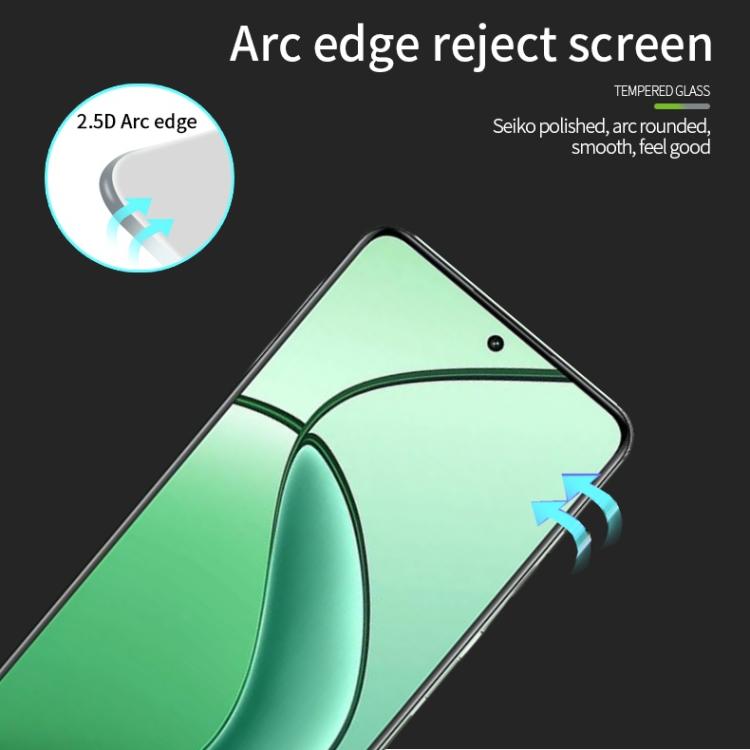 For Realme P1 / C65 MOFI 9H 2.5D Full Screen Tempered Glass Film(Black)