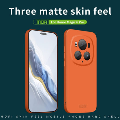 For Honor Magic6 Pro MOFI Qin Series Skin Feel All-inclusive PC Phone Case(Beige)