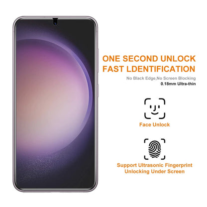 Pour Samsung Galaxy S24 5G, 2 films en verre trempé ENKAY 0,18mm en aluminium-silicium, compatibles avec le déverrouillage par empreinte digitale ultrasonique
