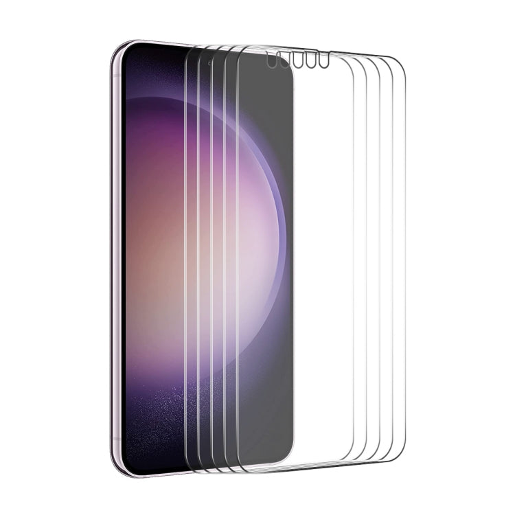 For Samsung Galaxy S24+ 5G 5pcs ENKAY 0.18mm High Aluminum-silicon Tempered Glass Film, Support Ultrasonic Fingerprint Unclock