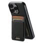 For iPhone 16 Pro Suteni H17 Litchi Texture Leather MagSafe Detachable Wallet Phone Case(Black)