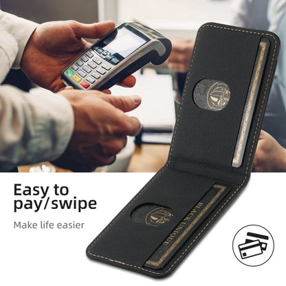 For iPhone 16 Pro Suteni H17 Litchi Texture Leather MagSafe Detachable Wallet Phone Case(Black)
