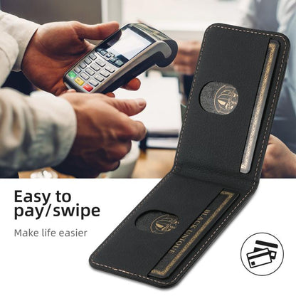 For iPhone 17e / 16e Suteni H17 Litchi Texture Leather MagSafe Detachable Wallet Phone Case(Black)