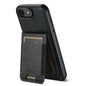 For iPhone 17e / 16e Suteni H17 Oil Eax Leather MagSafe Detachable Wallet Phone Case(Black)
