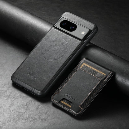 For Google Pixel 8 Suteni H17 Oil Eax Leather Detachable Wallet Phone Case(Black)