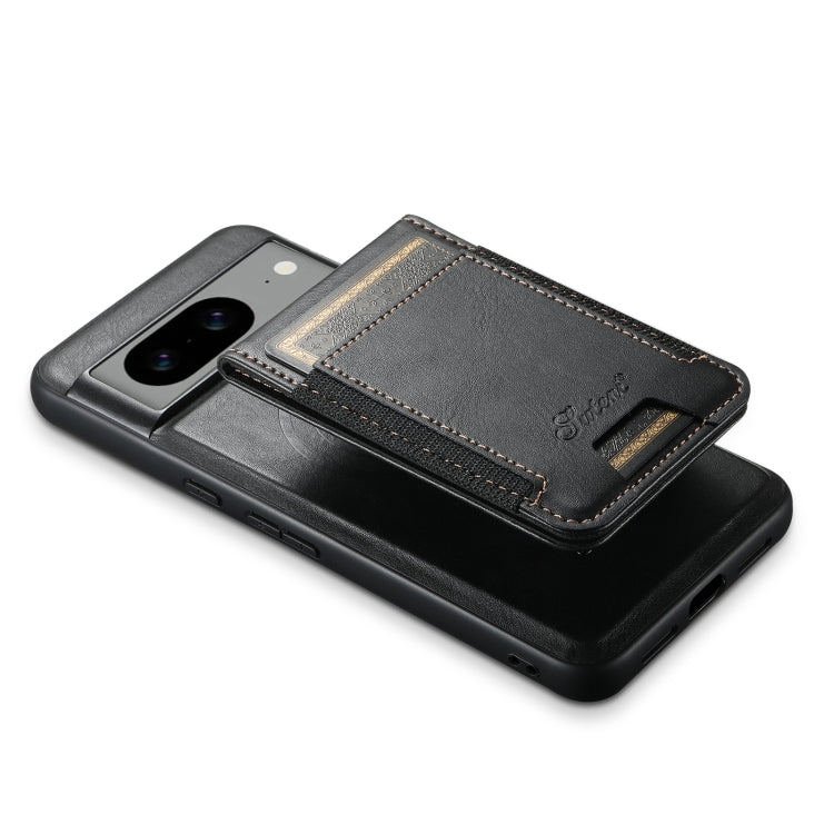 For Google Pixel 7a Suteni H17 Oil Eax Leather Detachable Wallet Phone Case(Black)