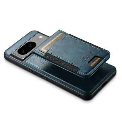 For Google Pixel 7 Pro Suteni H17 Oil Eax Leather Detachable Wallet Phone Case(Blue)