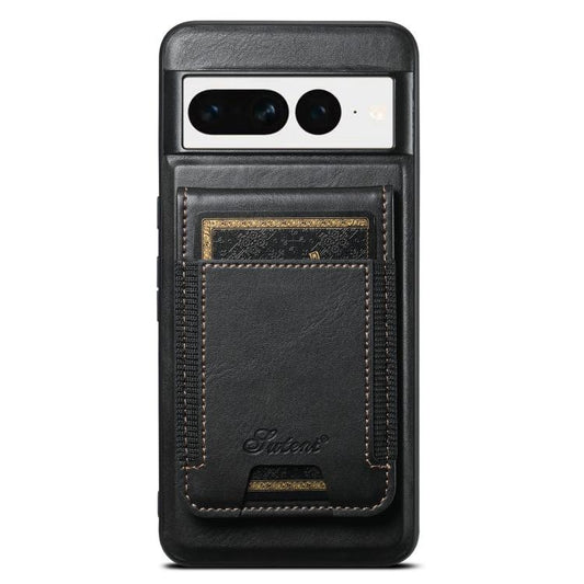 Pour Google Pixel 7 Étui Portefeuille Détachable en Cuir Suteni H17 Oil Eax (Noir)