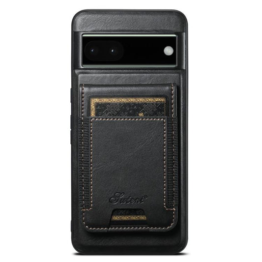 For Google Pixel 6a Suteni H17 Oil Eax Leather Detachable Wallet Phone Case(Black)