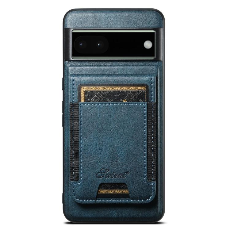 For Google Pixel 6 Pro Suteni H17 Oil Eax Leather Detachable Wallet Phone Case(Blue)