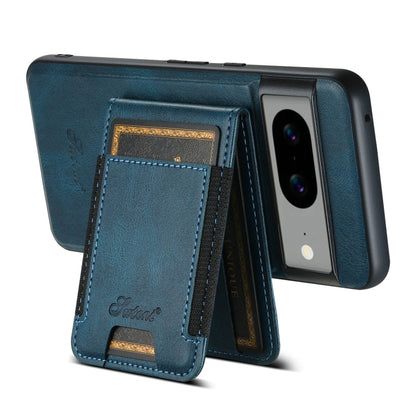 For Google Pixel 6 Pro Suteni H17 Oil Eax Leather Detachable Wallet Phone Case(Blue)