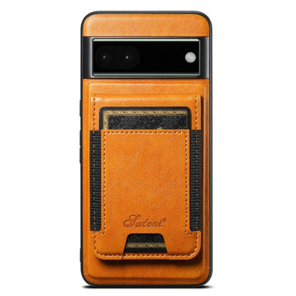 For Google Pixel 6 Suteni H17 Oil Eax Leather Detachable Wallet Phone Case(Khaki)