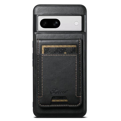 For Google Pixel 8a Suteni H17 Oil Eax Leather Detachable Wallet Phone Case(Black)