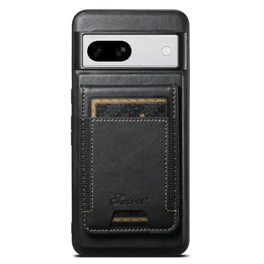 Pour Google Pixel 8a Suteni H17 Étui Portefeuille en Cuir Amovible (Noir)