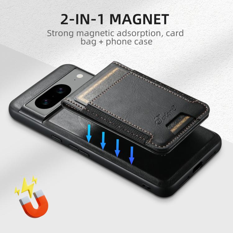 For Google Pixel 10 Pro XL Suteni H17 Oil Eax Leather Detachable Wallet Phone Case(Black)