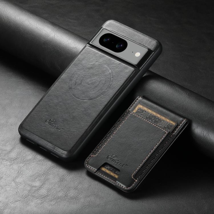 For Google Pixel 10 Pro XL Suteni H17 Oil Eax Leather Detachable Wallet Phone Case(Black)