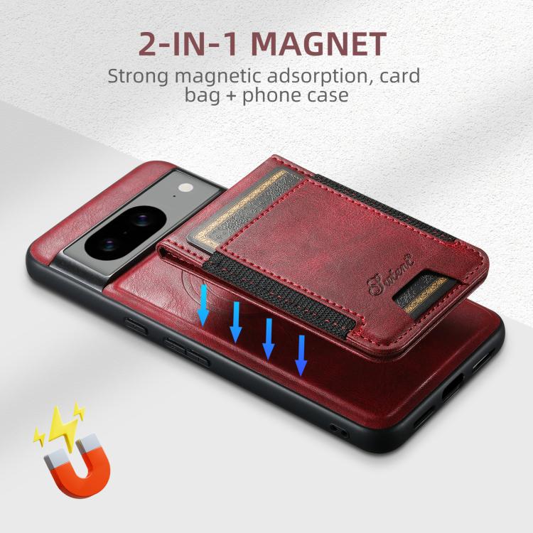 For Google Pixel 10 Pro XL Suteni H17 Oil Eax Leather Detachable Wallet Phone Case(Red)