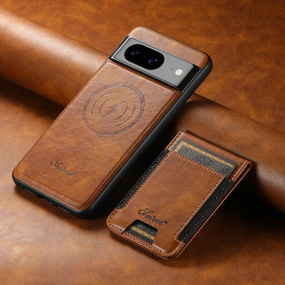 For Google Pixel 10 Pro Suteni H17 Oil Eax Leather Detachable Wallet Phone Case(Brown)