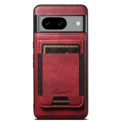 Pour étui de téléphone portefeuille détachable en cuir huilé Eax Suteni H17 Google Pixel 10 Pro (rouge)
