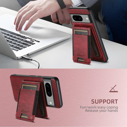Pour étui de téléphone portefeuille détachable en cuir huilé Eax Suteni H17 Google Pixel 10 Pro (rouge)