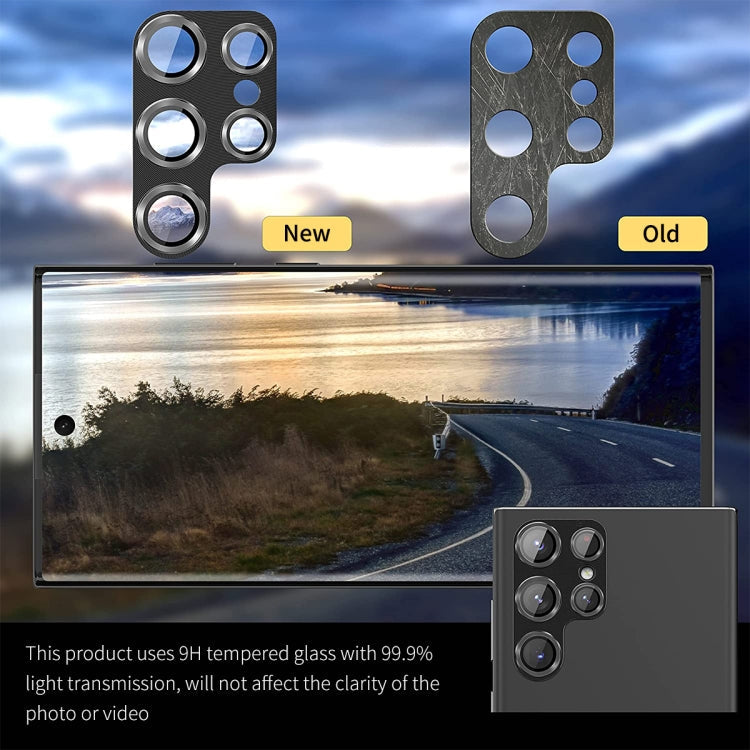 For Samsung Galaxy S24 Ultra 5G ENKAY Hat-Prince 9H Rear Camera Lens Aluminium Alloy Tempered Glass Film(Purple)