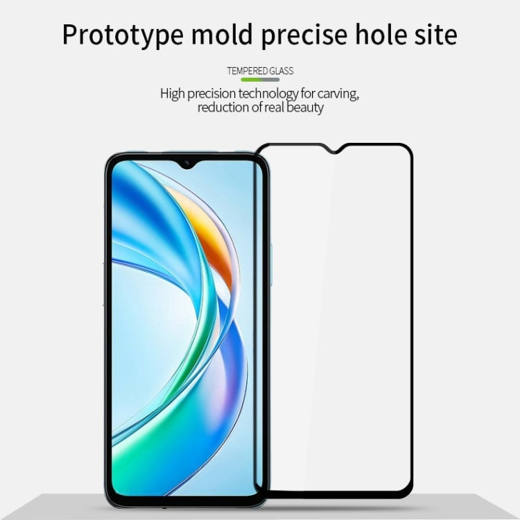 For Honor X5b / X5b Plus MOFI 9H 2.5D Full Screen Tempered Glass Film(Black)