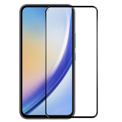 For Samsung Galaxy A55 5G NORTHJO A++ Screen Protector Full Glue Silk Printing Tempered Glass Film(Black)