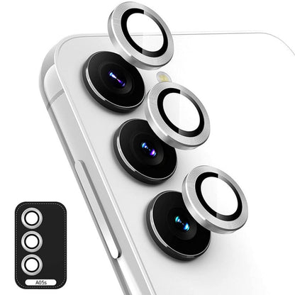 For Samsung Galaxy A05s ENKAY Hat-Prince 9H Rear Camera Lens Aluminium Alloy Tempered Glass Film(Silver)