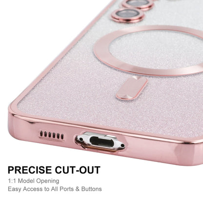 For Samsung Galaxy S24 5G ENKAY Hat-Prince Magnetic Glitter Plated TPU Phone Case with Lens Film(Purple)