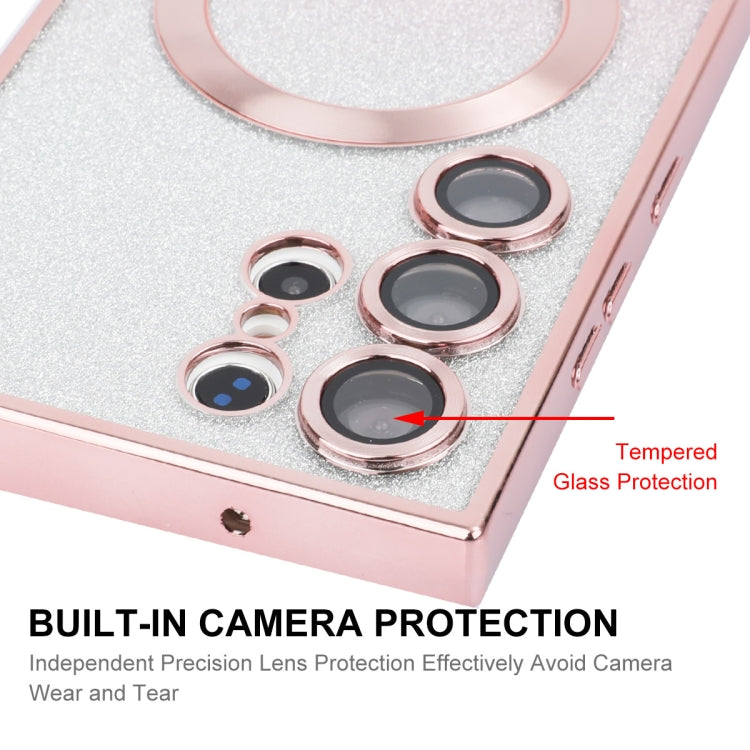 For Samsung Galaxy S25 Ultra 5G ENKAY Hat-Prince Magnetic Glitter Plated TPU Phone Case with Lens Film(Green)