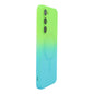 For Samsung Galaxy S23+ 5G ENKAY Hat-Prince MagSafe Rainbow Gradient Silicone Phone Case with Lens Film(Green Blue)