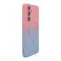 For Samsung Galaxy S25+ 5G ENKAY Hat-Prince MagSafe Rainbow Gradient Silicone Phone Case with Lens Film(Pink Blue)
