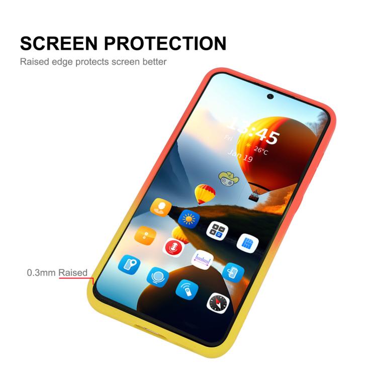 For Samsung Galaxy S25+ 5G ENKAY Hat-Prince MagSafe Rainbow Gradient Silicone Phone Case with Lens Film(Dark Blue)