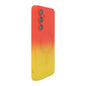 Pour Samsung Galaxy S25 5G Coque de Téléphone en Silicone Dégradé Arc-en-ciel MagSafe ENKAY Hat-Prince avec Film pour Objectif (Orange Jaune)